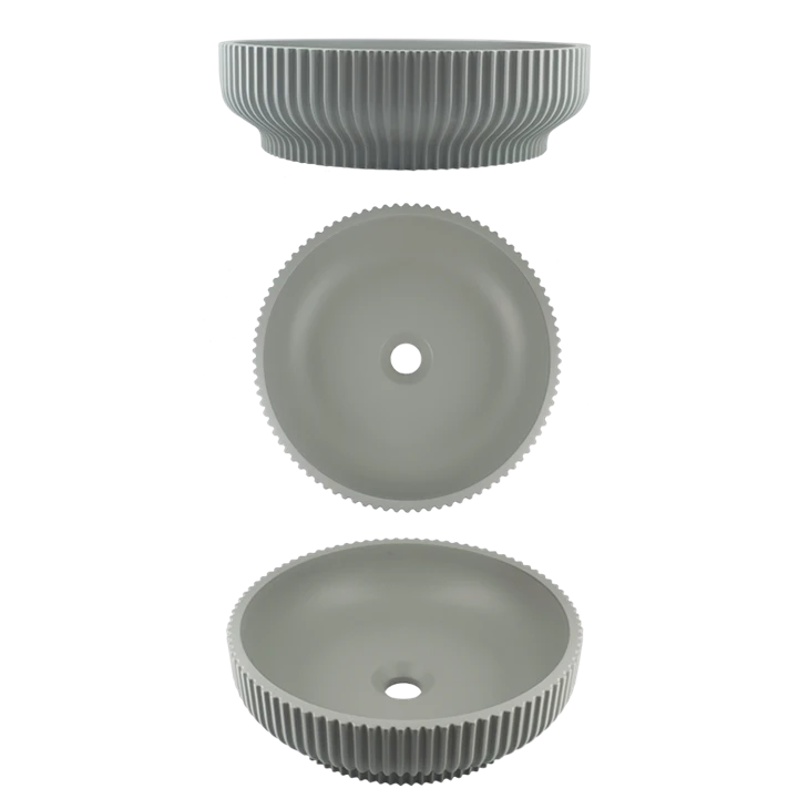 Fluted Concrete Basin high quality