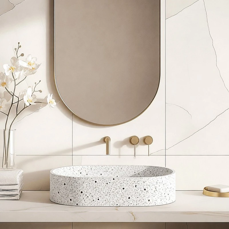 Oval Terrazzo Vessel Basin manufacturers