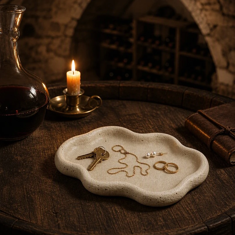 Wavy Rim Stone Tray For Wine Cellar Counter manufacturers